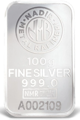 Silver Nadir Minted Bar - 100 Gram